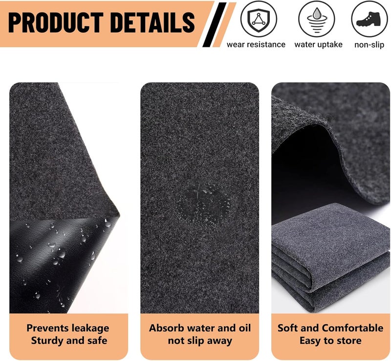 HolyMaji 8.2 x 8.2 FT Outdoor Storage Shed Floor Mat Waterproof Garden Shed Flooring Mat Washable Carport Furniture Dustproof Anti-Slip Pad for Protect Shed Flooring from Wear - Tool Shed Not Include - Image 3